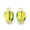Alloy Enamel Charms, Cadmium Free & Nickel Free & Lead Free, Light Gold, Rack Plating, Carambola, 14x8.5x8mm, Hole: 2mm