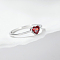 925 Silver Heart Zircon Ring for Women, Elegant and Simple