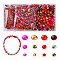 1000Pcs 3 Styles Glass Rondelle Beads, Faceted, Red, 4~8mm