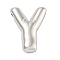 Non-Tarnish 304 Stainless Steel Pendants, Balloon Letter Charm, Letter Y, 21x16.5x5.5mm, Hole: 2mm