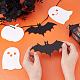 OLYCRAFT 8pcs 4 Style Basket Tags Acrylic Hanging Tags Ghost Pumpkin Bat Acrylic Organizer Hanging Labels with 1pc Jute Cord for Storage Bins Baskets Halloween Decotation DIY-OC0008-63-3