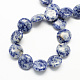 Fili di perle di diaspro macchia blu naturale G-S110-12mm-13-2