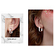 Boucles d'oreilles à tige en argent sterling plaqué rhodium Shegrace 925 JE837A-4