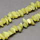 Brins de perles en pierre de jade olive naturelle G-R192-17-1