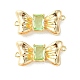 Brass Pave Cubic Zirconia Connector Charms KK-L208-01G-04-2