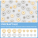 Unicraftale 120 шт. 4 стиля 304 разделительные бусины из нержавеющей стали STAS-UN0050-38-5