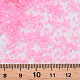 ガラスシリンダービーズ  シードビーズ  色の内側  丸い穴  ピンク  1.5~2x1~2mm  穴：0.8mm  約8000個/袋  約1ポンド/バッグ SEED-S047-D-002-4