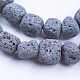 Electroplate Natural Lava Rock Beads Strands G-I195-01-G-3