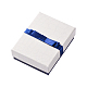 Rectangle Bowknot Ribbon Cardboard Jewelry Set Boxes with Velvet CBOX-N005-01-4