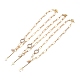 Star & Moon & Cross Brass Lariat Necklaces Sets NJEW-JN03041-2