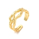 Латунное полое открытое кольцо-манжета для женщин RJEW-A015-06G-3
