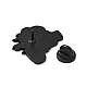 スカル ウィズ ファイア ハロウィン エナメル ピン  これは、バックパックの服の高級合金バッジです。  電気泳動黒  ホワイト  30x29x1.5mm JEWB-G014-E06-3