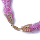 Glass Seed Beads Beaded Necklaces NJEW-E136-04-2