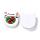 樹脂カボション  模造食品  猫の頭型の巻き寿司  ホワイト  25x23.5x9.5mm CRES-P020-03A-3