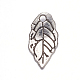 50PCS Antique Silver Leaf Tibetan Style Alloy Pendants X-TIBEB-A101863-AS-LF-2