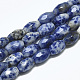 Perles de jaspe tache bleue naturelle G-S357-A06-1