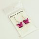 Dangle Transparent Acrylic Butterfly Earrings EJEW-JE00753-3