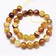 Faceted Natural Agate Beads Strands G-F344-32-12mm-2