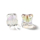 Perles acryliques irisées arc-en-ciel à placage uv bicolore TACR-D010-04G-3