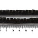 手作りのネパールランプワークビーズ  コラム  ブラック  8~8.5x4~6mm  穴：1.8mm  約131個/連  25.79''（65.5センチメートル） LAMP-Z008-04A-4