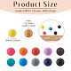 120Pcs 12 Colors Silicone Beads SIL-TA0001-16-4