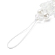 Acrylic Butterfly Pearl Beaded Mobile Straps HJEW-YW0001-01-8
