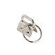 Le ruban de fer embouts par un anneau fendu porte-clés PURS-PW0001-436P-1