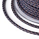 編み紐  革のアクセサリーコード  ジュエリーDIY製版材料  プルシアンブルー  3mm  約54.68ヤード（50m）/ロール WL-I004-3mm-A-18-3