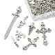 42 шт. 7 стильных подвески из сплава в готическом стиле в тибетском стиле TIBEP-FS0001-10-4