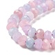 Chapelets de perles aigue-marine naturelles et quartz rose et améthyste G-H280-03-4