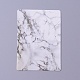 厚紙のネックレスのディスプレイカード  大理石模様の長方形  ホワイト  6.95x5x0.05cm CDIS-F002-03B-1