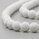 Brins de perles de pierre de lave synthétique G-S247-10mm-08-1-3