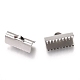 Unicraftale 304 Stainless Steel Ribbon Crimp Ends STAS-C018-22P-03-2