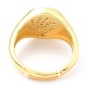 Adjustable Real 18K Gold Plated Brass Enamel Finger Ringss RJEW-L071-34G-4