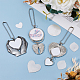 SUPERFINDINGS 3 Style Alloy Heat Transfer Sublimation Hanging Blank Pendant Decorations HJEW-FH0001-56-5