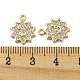 Brass Micro Pave Clear Cubic Zirconia Charms KK-H460-16G-3