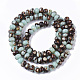 Hebras de perlas de bronzita y jaspe aqua terra sintéticas ensambladas G-S366-023-2