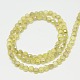 Perles plat rond à facettes en cristal dépoli brins GLAA-F007-A04-3