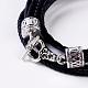 Leather Cord Multi-strand Wrap Bracelets/Necklaces BJEW-JB02299-2