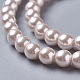 Brins de perles de verre teint écologiques HY-A008-6mm-RB007-3