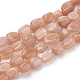 Chapelets de perles de sunstone naturelle naturelles G-T064-32-1