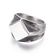 304 anillos de banda de sello de acero inoxidable para hombres RJEW-D073-29-AS-1