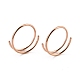 Двойное кольцо в носу для одиночного пирсинга AJEW-C010-02RG-03-2