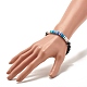 Pierre noire synthétique et perles heishi en argile polymère faites à la main bracelet extensible BJEW-JB07509-2