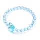 Bracelets enfants perles acryliques transparentes BJEW-JB05537-3