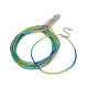 Facettierte Unterlegscheibe-Glasperlen-Halskette für Frauen NJEW-M208-01J-1