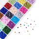 PandaHall About 6000 Pieces 6/0 Multicolor Beading Glass Seed Beads Round Pony Bead Mini Spacer Beads Diameter 3mm with Container Box for Jewelry Making SEED-PH0007-02-2