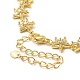 Clear Cubic Zirconia Star Link Chain Bracelet BJEW-A132-16G-4