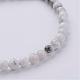Howlite naturelle bracelets de perles extensibles BJEW-JB02459-06-2