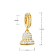 Tinysand 925 colgante de campana navideño de plata de ley con circonita cúbica TS-P-215-2